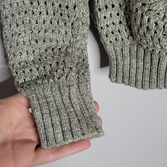 ATM Anthony Thomas Melillo Gray Open Knit Crewneck Sweater Women's Medium - Picture 4 of 6